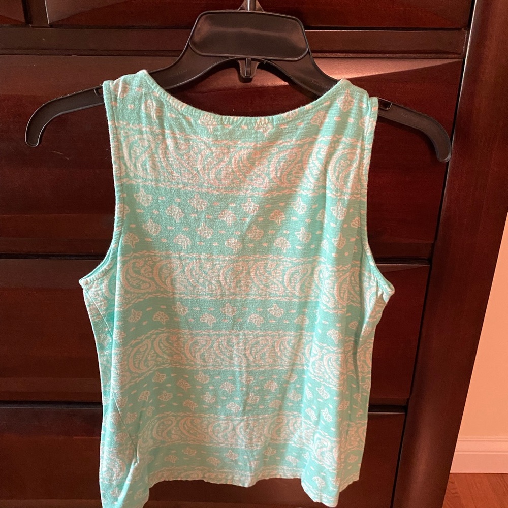 Forever 21 Green Paisley Tank Top - Picture 3 of 3